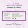Lavender Fields Clean Bar Soap by South of France Clean Body Care | Triple-Milled French Soap with Organic Shea Butter + Essential Oils | Vegan, Non-GMO Body Soap | 6 oz Bar ? 4 Pack