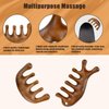 2pcs Wooden Scalp Massage Comb, Anti-Static Natural Wood Wide Tooth Hair Comb Sandalwood Scalp Massage Gua Sha Comb Wood Head Massager for Hair Growth Handmade Gift for Women