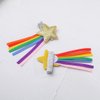 2pcs Girls Hair Clips,barrettes for kids,Glitter Rainbow hairclips,Girls hair accessory, Rainbow Star hair clip, kids Baby Hair Clips. (Star)