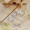 10pcs Crystal Flower Bridal Hair Clips for Women Girls Rhinestone Wedding Hair Clips For Brides Jewelry Barrette for Brides