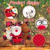 Rypet 3 Pack Dog Christmas Toys Pet Stuffed Plush Toys Interactive Durable Dogs Chew Toys for Medium Small Dogs