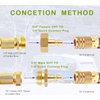 Litorange Lead-Free Brass Winterize Sprinkler Systems: Air Compressor Hose Water Faucet Blow Out Adapter Fitting For RV, Travel Trailer, Boat & Camper（a couple）