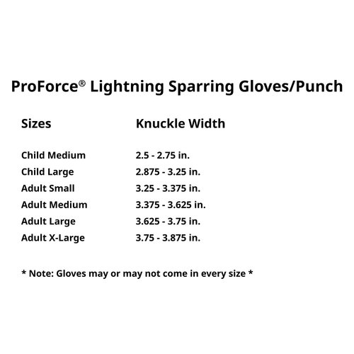 Pro Force Lightning Punches Karate Sparring Gloves - Silver - Child Medium