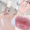 5Pcs Hydrating Lip Glow Oil, Moisturizing Lip Oil Transparent Plumping Lip Gloss Long Lasting Nourishing Non-sticky, Lip Oil Tinted for Lip Care and Dry Lips (B)