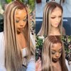 Wiggins Hair Ombre Blonde Lace Front Wig Human Hair Highlight Brown Lace Front Wigs Human Hair 4/613 Brown Blonde Highlight Wig 5x5 Straight Lace Front Wigs Human Hair Wigs For Black Women 20 Inch
