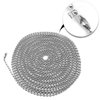 Metal Fan pull chain extension, ceiling fan chain connector,Diameter 3.2mm 16 Feet Long with 20 PCS Connector (Silver)