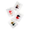 Baby Girl Hair Clip/Pom Pom Hair Clip 2 Pieces Set/Girl hair clip(Burgundy/Khaki)