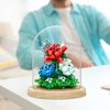ZYLEGEN Rose Bouquets Building Toy with Glass Dome,Bonsai Tree Building Blocks Toy for Home Décor,Botanical Collection Idea for Mom Her Lover Women(624Pcs)