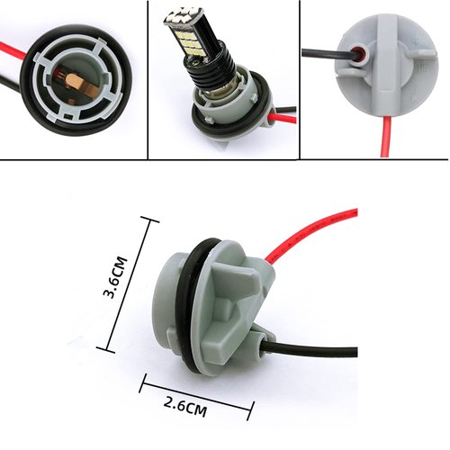 2 Pcs Plastic Bulb Socket Lamp Extension Holder Connector,LED 1156 Bulb Socket Holder, Waterproof Car Turn Signal Tail Stop Rear Brake Light Base Harness Plugs Connectors Pre-Wired Wiring Sockets