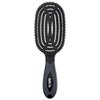 NuWay 4HAIR® DoubleC PRO® U.S. Patented Double Curved Detangling Brush is Hair Dryer Safe (Black)