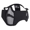 OneTigris 6" Foldable Half Face Mesh Mask with Ear Protection, Tactical Lower Face Protective Mask (Black)