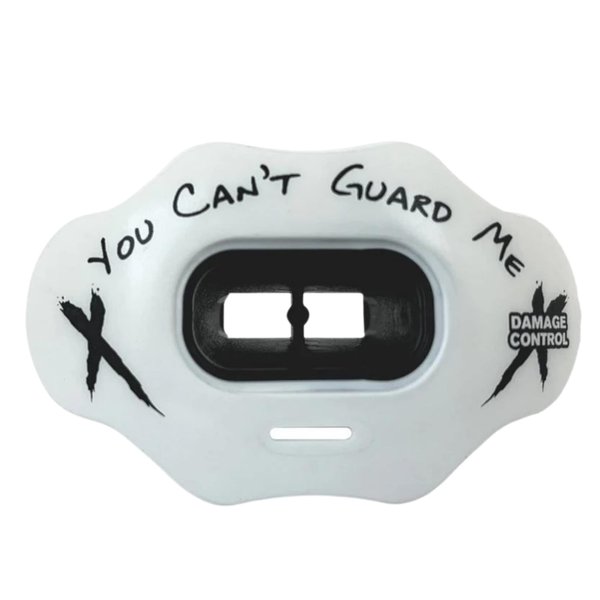 DAMAGE CONTROL - Mouth Guard - Youth Mouth Guard That Protect Lips & Teeth - No Boiling Pacifier, Breathable Binky Mouthpiece - Football Mouthpiece - Works with Braces - Helmet Strap Included