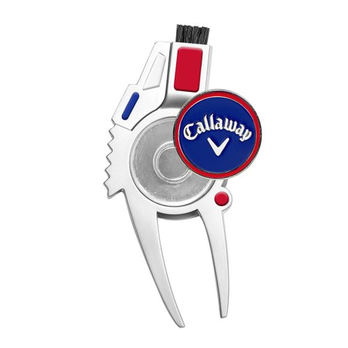 Callaway unisex adult Red, & Callaway 4 in 1 Divot Tool Red White Blue, Red, White Blue, Dark Roast US