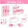 10 Pieces Mini Kitchen Set Dollhouse Kitchen Miniature Kitchen Set Doll Mini Kitchen for Kids Doll House Furniture and Accessories Set Mini Dollhouse Furniture 1 12 Scale