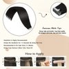 Tape in Hair Extensions Natural Black 14In 20Pcs 50g/set 100% Remy Human Hair Extensions Seamless Straight Soft No Tangling No Shedding Skin Weft Tape in Extensions Human Hair for Women
