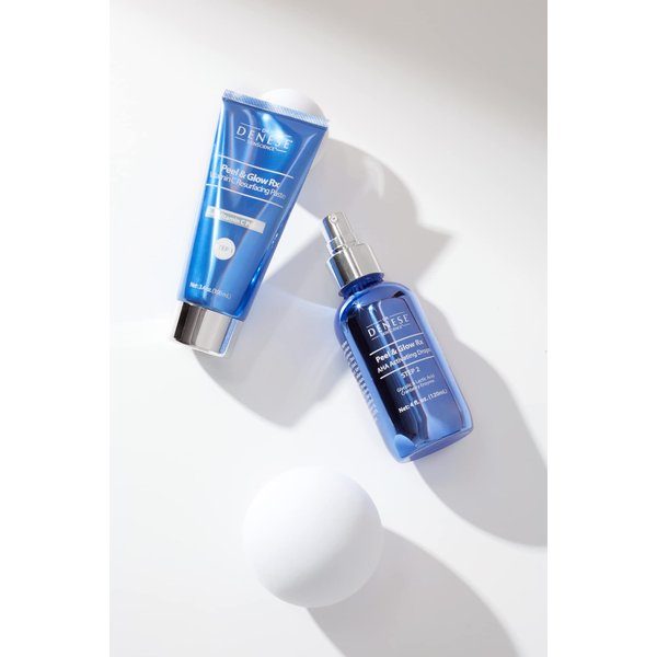DR. DENESE PEEL RX: VITAMIN C FACE PASTE & AHA PEEL DROPS SET | A Physical & Chemical Exfoliation Peel | Reveal Radiant Glowing GLASSLIKE skin | Brightens And Exfoliates, For All Skin Types, Clean Skin Care, Vegan and Cruelty Free