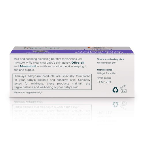 Himalaya Moisturizing Baby Bar, Mild and Moisturizing Bar Soap for Baby, 4.41 oz, 3 Pack