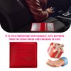 Dickno Car Registration and Insurance Holder, 5.51" × 5.11" Leather Vehicle Glove Box Organizer with Magnetic Closure, Auto Document Holder for Cards and Drive License (Red)