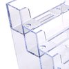 FTOF 3 Pockets Acrylic Business Card Holder Stand Clear Desktop Countertop Office Business Organizer Acrylic Index Card Filling Display for Desk 2 pcs (3 pocket)