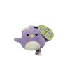 Kellytoy 3.5” Squishmallows Backpack Clip Ons Plush Pillow (Elina The Purple Peacock)