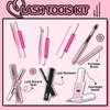 PRO DIY Lash Extension Tools Kit Lash Clusters Tools Lash Bond and Seal Lash Overnighter Cluster Lash Tweezer for Beginner DIY Lashes at Home (DIY Lash Tools)