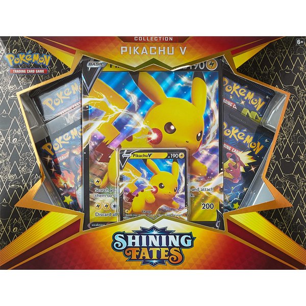 Pokemon Shining Fates Pikachu V Box Set - 4 Booster Packs
