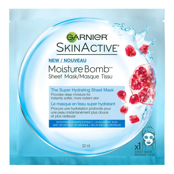 Garnier SkinActive Super Hydrating Sheet Mask, 0.08 Ounce, 1 Count