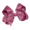 WD2U Girls 4" Solid Grosgrain Ribbon Boutique Hair Bow French Clip Barrette Mauve