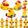 Shappy 50 Pieces Race Car Driver Rubber Duckies 2 Inch Mini Rubber Ducks for Baby Shower Birthday Party Decorations Gift Classroom, 3 Designs