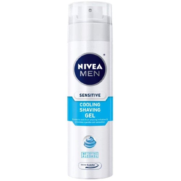 NIVEA FOR MEN Sensitive Cooling Shaving Gel 7 oz (Pack of 3)