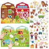 3D Farm Animals Puffy Sticker Play Set Kids 24 Christmas Toys Gifts Sticker Book Window Clings Decals for Toddlers Home Airplane Classroom Nursery Farm Party Supplies Decorations Removable 100