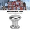 SPYMINNPOO 8Pcs 1:12 Scale Miniature Round Head Knobs, Metal Dollhouse Door Handle Knobs Furniture Knobs Accessories (Silver)