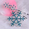 Beaupretty 6 Pieces Rhinestones Snowflake Hair Clips Winter Snowflake Hairpins Snowflake Bobby Pins Wedding Hair Clips Barrettes Christmas Hair Accessories for Women Girls(Blue)