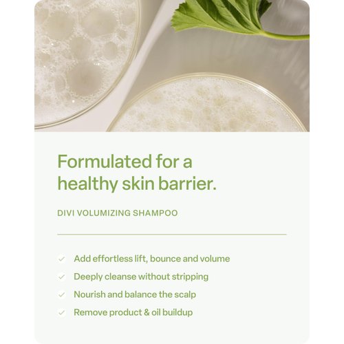 divi Volumizing Shampoo for Women and Men - Lightweight Volume Shampoo for Fine Hair - Formulated to Cleanse, Nourish and Balance the Scalp - Travel Size, 2oz