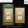 Rio Salto Metal Gold Toggle Light Switch Cover Wall Plate Single Toggle Switch Wallplate Decorative Gold 1 Gang Wall Switch Plate Covers Hardware Included Brushed Brass - Standard Size