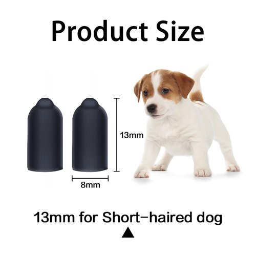 Shock Collar Rubber Tips for Dog,24 Pieces Column Conductive Rubber Sleeve Prong Collar Cover Training Collar Replacement Parts for Dog Shock Collar Prongs or Anti Bark Collars (13 mm)