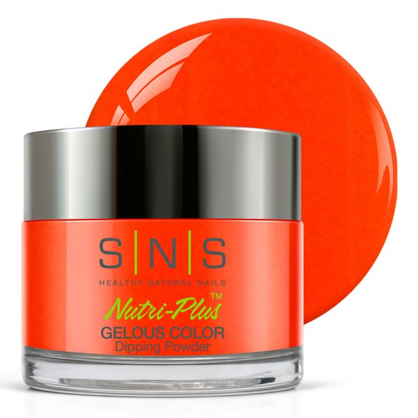 SNS Nail Dip Powder, Gelous Color Dipping Powder - Stingray City (Orange, Cream) - Long-Lasting Dip Nail Color Lasts 14 Days - Low-Odor & No UV Lamp Required - 1 OZ