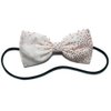 EmilyRose Couture Ivory Hair Bow with Rustic Copper Glitter-figure Skating, Dance, Performance-for Girls, for Teens, for Women (Headband)