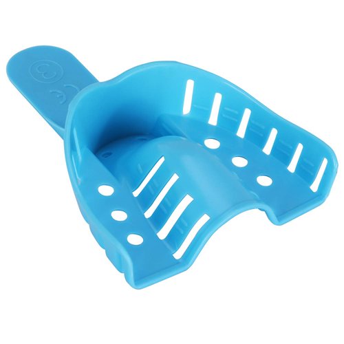 JMU Dental Impression Tray,Bag of 12 Perforated Disposable Trays,3 Medium Upper