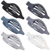 CHANDAT Flat Hair Clips 6 pcs Lay Down Claw Clips French Concord Hair Clips for Thick Hair Alligator Hair Clips for Thin Hair Duck Bill Hair Barrettes Hair Accessories for Women - Grey