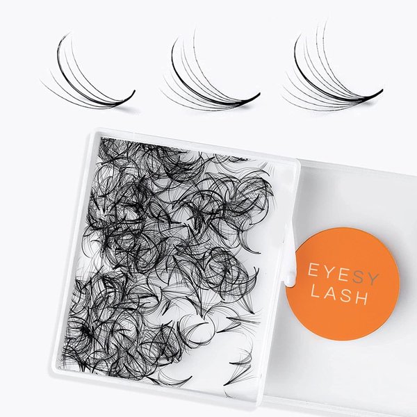Eyesy Lash 500 Wispy Lash Extensions | 5D 0.07 Size 11mm Curl D | Wispy Natural Lash Look Premade Fans Eyelash Extensions Kim K American Volume Promade Fans Handmade Pre Made Loose Fan Lashes