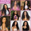 Potoki Wear And Go Glueless Wigs Human Hair Pre Plucked Pre Cut Deep Wave Lace Front Wigs Human Hair For Beginners 4x4 Closure Wigs For Black Women Human Hair Glueless Curly Human Hair Wig (22inch)