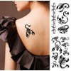 Yesallwas Black Bracelets Scorpion Totem Tattoo Stickers Temporary Tattoos Fake Tattoos 4 Sheets