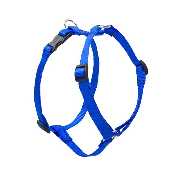 LupinePet Basics 1" Blue 20-32" Adjustable Roman Dog Harness for Medium Dogs