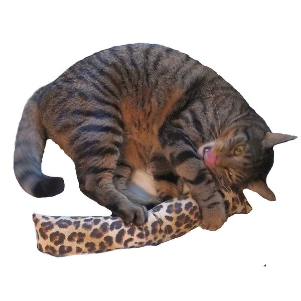 West Coast Pet Products 15" Catnip Cat Kicker Toy with Refillable Catnip Pocket (Leopard Print) (Kickers Filled with 1 oz Premium Canadian Catnip)