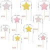 30 PCS Little Star Cupcake Toppers Silver Pink Gold Glitter Twinkle Star Cupcake Picks Bridal Shower Cake Decorations for Wedding Engagement Baby Shower Birthday Party Supplies