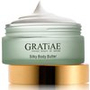 GRATiAE organic beauty by nature silky body butter, anti aging skin care shea butter, moisturizer, hydrating stretch mark cream, firming, neck & Décolleté, Almond & Vanilla 5.95Fl.oz