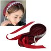 Zerodis Hijab for Women, Elegant Elastic Flexible Scarf Soft Silky Hot Rhinestones Bow Muslim Headband for Muslim Women(Red wine)
