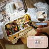 Spilay DIY Miniature Dollhouse Wooden Furniture Kit,Handmade Mini Iron Box Theater Model,1:24 Scale Creative Doll House Toys for Lovers (in A Happy Corner) Q05