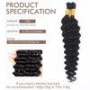 Odir 18 Inch Deep Wave Bulk Human Hair for Braiding No Weft 100% Unprocessed Brazilian Curly Braiding Human Hair Extensions Wet and Wavy Human Braiding Hair for Boho Braids 2 Bundles 100g